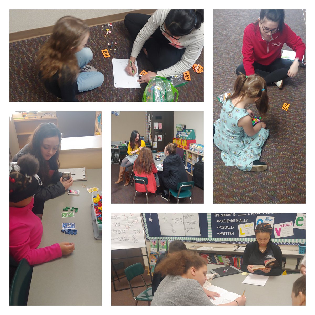 libbyturner's tweet photo. @UIndySOE candidates examining data literacy with @SFE_3820 teachers and students. #mentors #futureteachers @uindy @WayneTwpSchools https://t.co/W4ELqqNcCC