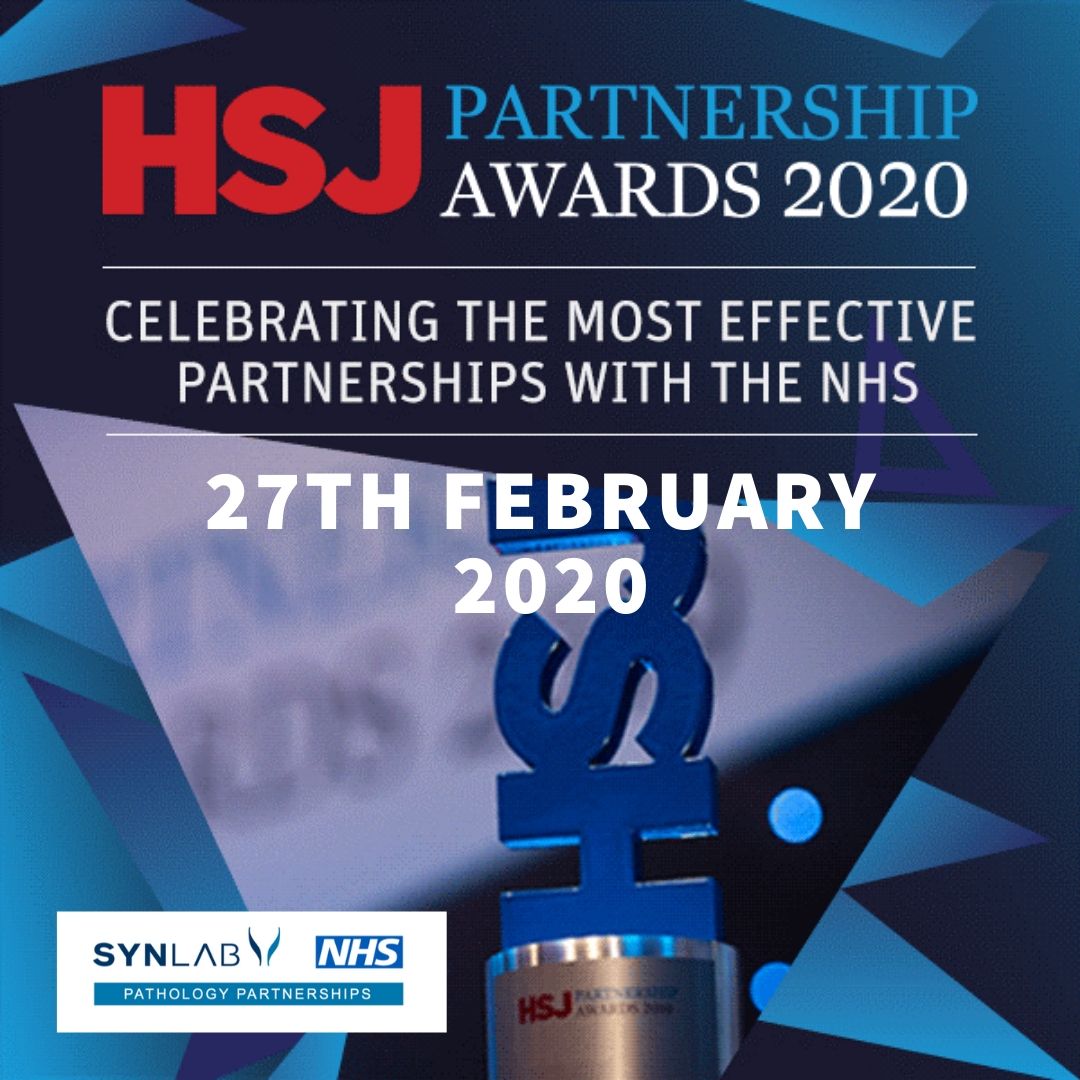 SYNLAB_UK's tweet photo. Our Pathology First #NHSPartnership with @SouthendNHS and @BasildonHosp was shortlisted by @HSJ_Awards for Best Provider NHS Partnership. With 8 days to go, we’re having a daily #fabfacts countdown to share some of the benefits delivered to patients, clinicians, and the NHS https://t.co/NjMJYKKMKk
