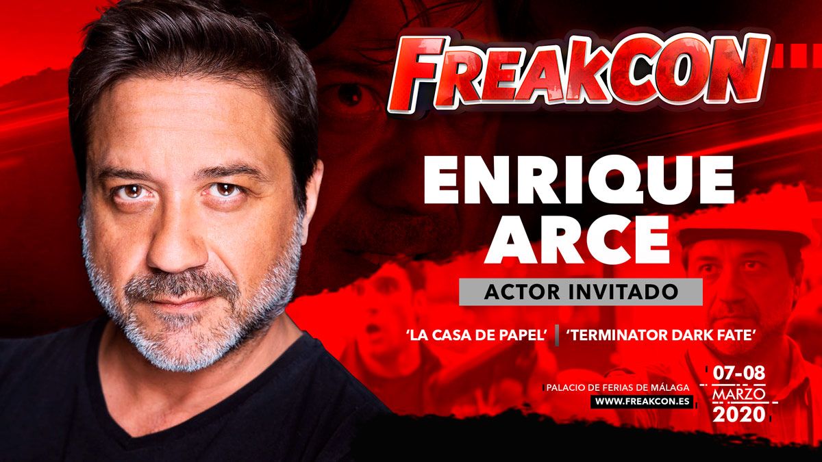 Freakcon_es's tweet photo. 🔥 ENRIQUE ARCE, ARTURO ROMÁN EN LA CASA DE PAPEL, EN #FREAKCON20 🔥 

El 7 de marzo contaremos con la presencia de Enrique Arce, actor reconocido por su papel en la serie La Casa de Papel y en Terminator: Dark Fate ✨

¡CONSIGUE DOS ENTRADAS DE SÁBADO! Participa así:
- RT
- LIKE https://t.co/1Uw2InwaTU