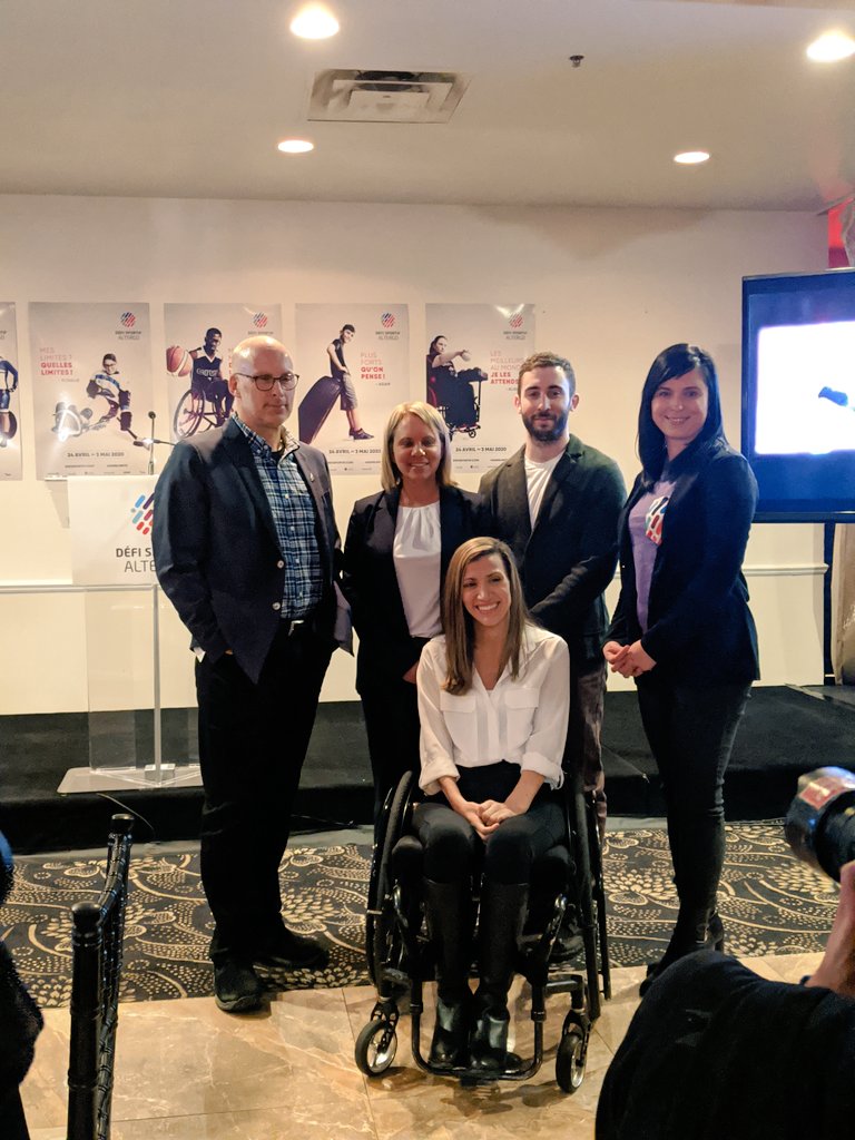 OPEQuebec's tweet photo. En tant que partenaire d'@altergo #OPEQ soutient @Defi_sportif en prêtant le matériel informatique pour la préparation et la tenue de l'événement💻. Hier, lors de la soirée d'inauguration, nous avons eu la chance de rencontrer les athlètes ambassadeurs inspirants! #sanslimite 💙 https://t.co/f8QlSrXeaF