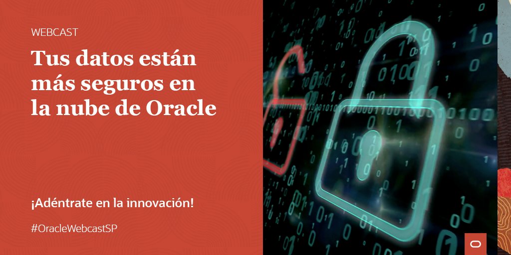 oracle_es's tweet image. 🔒 Si quieres tener un control 360º de tus #datos puedes hacerlo.
¡Anticípate a los ataques y garantiza la protección!

bit.ly/2vNUFWl 

#OracleWebcastSP