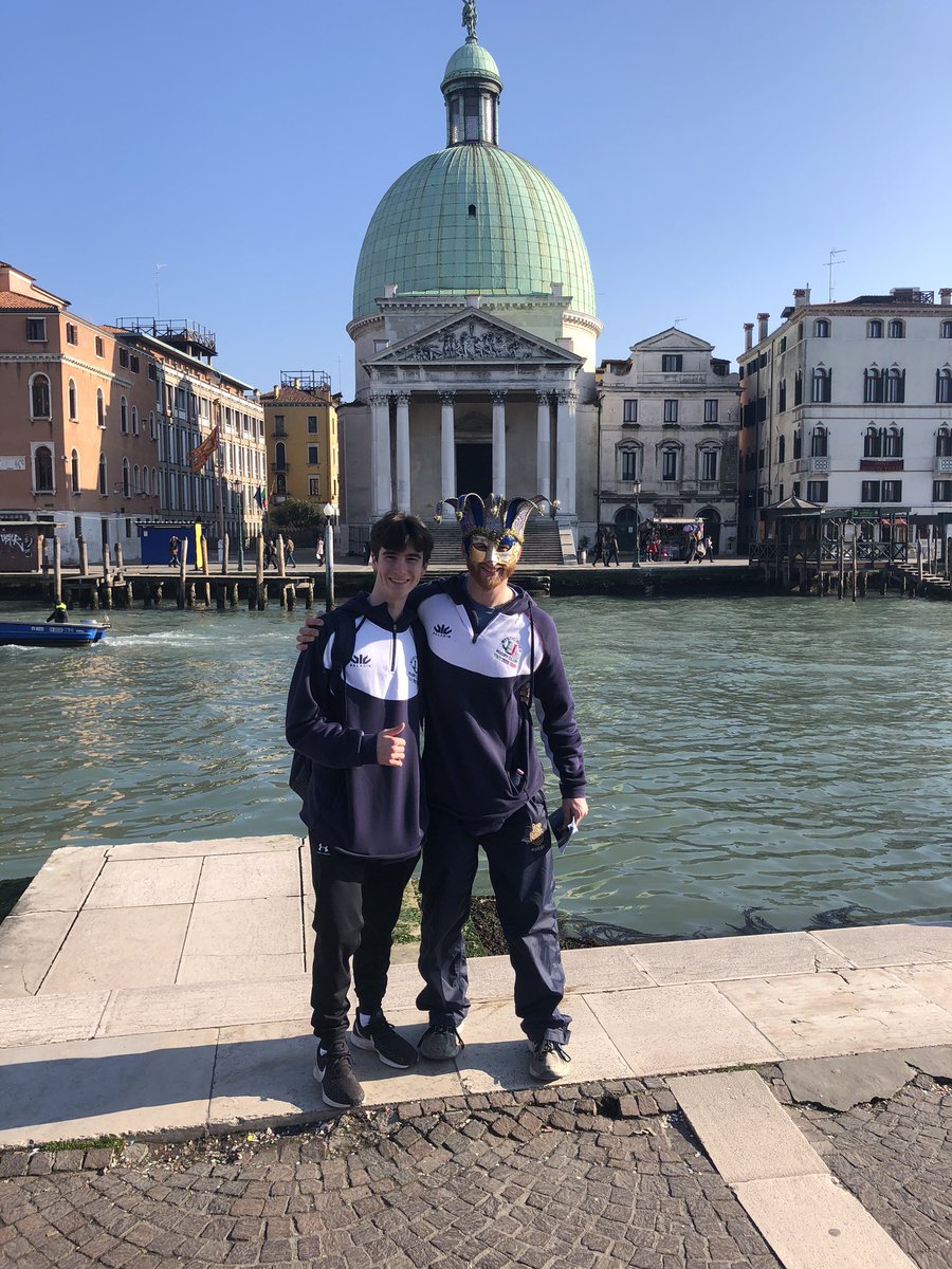 MaldenCathRugby's tweet photo. A couple Lancers checking in from Italy! About to head to our first match against a local u19 team https://t.co/pSRJ3LplY8