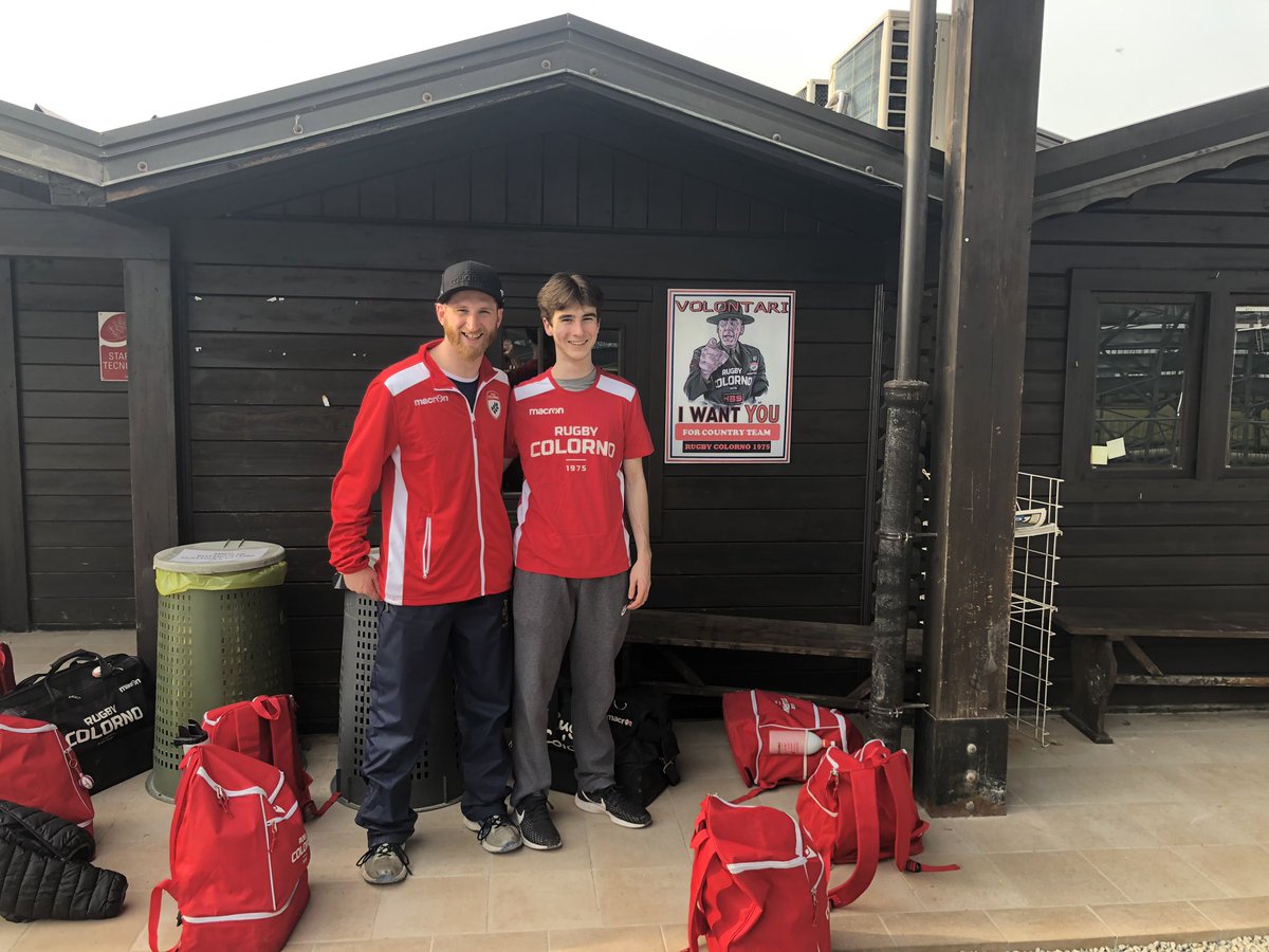 MaldenCathRugby's tweet photo. A couple Lancers checking in from Italy! About to head to our first match against a local u19 team https://t.co/pSRJ3LplY8