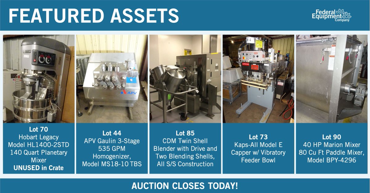 fedequip's tweet image. Auction closes today: bidspotter.com/en-us/auction-…

#pharmaceuticalindustry #pharmaceuticalmanufacturing #auction #animalhealth
