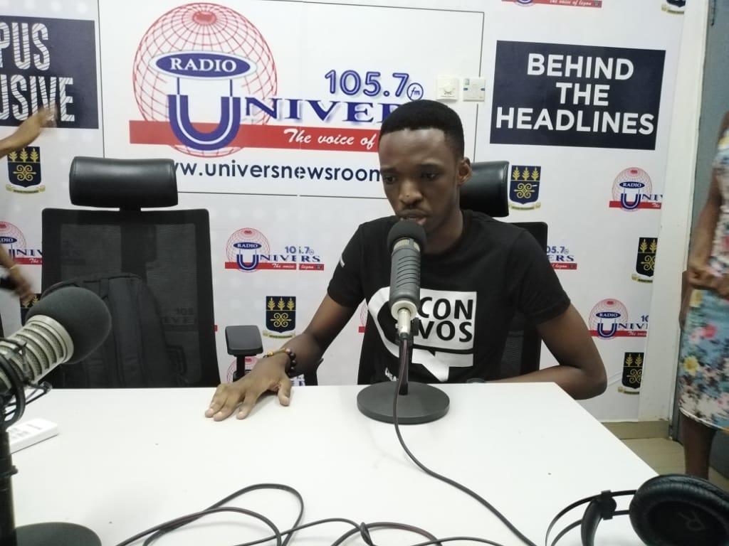 univers1057fm's tweet photo. My biggest moment as a poet was travelling together with the likes of Samia Nkrumah and performing in Nigeria - @vitusspeakz 

#ReadABook https://t.co/3POMT4ydGt