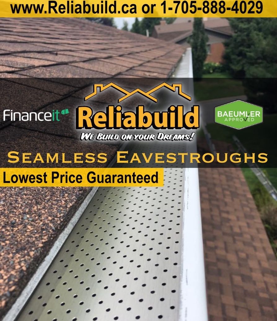 ReliabuildCa's tweet photo. That time of year is near, It's time to upgrade your eavestrough!

Contact us, So we can provide and install your Seamless Eavestrough and Gutter Guards!

Financing? We are offering no payments or interest for 9 Months!

Get Approved Today - https://t.co/53Xa7BrIfs

#Reliabuild https://t.co/jcSQ42abPJ