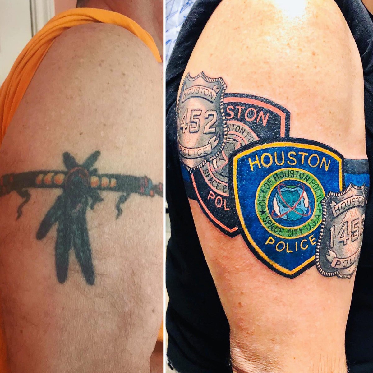 Creative Vibes Tattoo Studio 6103707552  Thank you drummerdavesereny  for this great piece creativevibestattoo tattoo police badge 357  norristown  Facebook