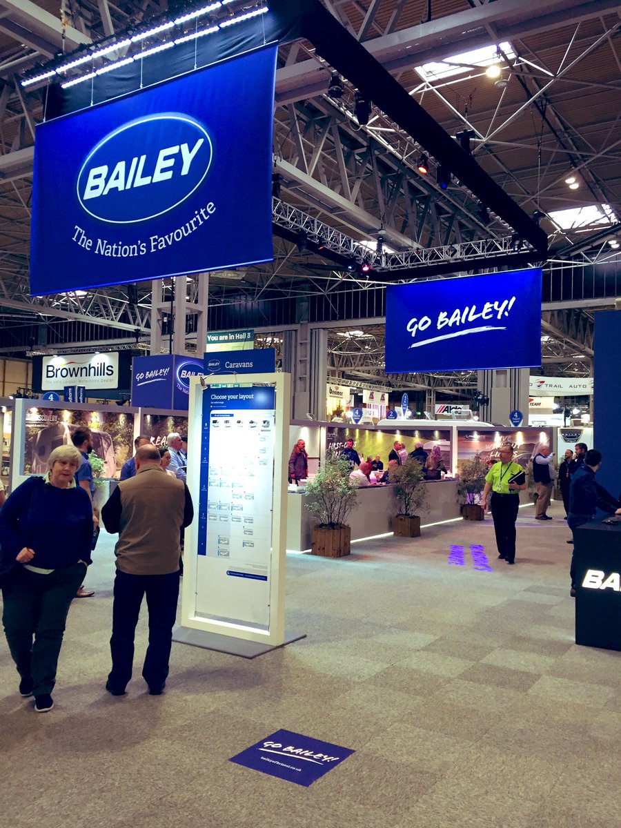 It's day 2 of the <a href="/CaravanCampShow/">Caravan, Camping & Motorhome Show</a> 2020 and it's in full swing here on the <a href="/BaileyofBristol/">Bailey of Bristol</a> stand! The new models are receiving a lot of attention from visitors! Look out for <a href="/LeisureSales/">Leisure Sales,Cheshire</a> representative's Beccy &amp; Dan ready to give you the grande tour!
#gobailey #teamleisuresales