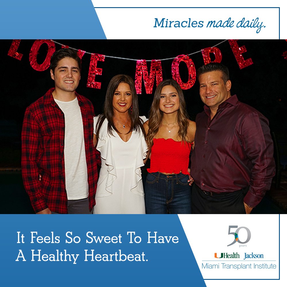 Madeleine’s story is one we hold close to our hearts. After many life-threatening symptoms & hospitalizations, Madeleine visited the #MiamiTransplantInstitute, where an outstanding team performed a successful heart transplant. Her story: jacksonhealth.org/blog/mother-of… #MiraclesMadeDaily