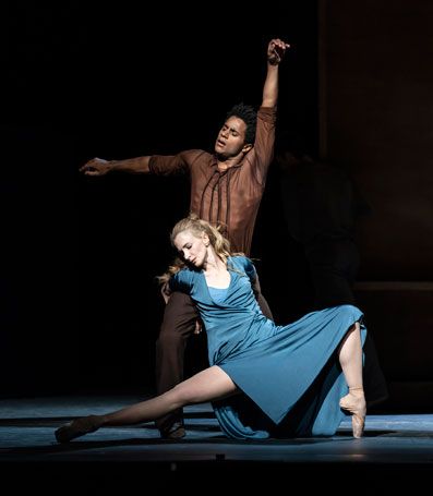 TheStage's tweet photo. "I asked one of the male dancers to become a cello. It worked immediately" – Choreographer @CathyRMarston tells us about The Cellist, her first main-stage work for @TheRoyalBallet, about Jacqueline Du Pré, and the art of telling stories through dance https://t.co/v5J0nEWpy4 https://t.co/GDFgenkLxS