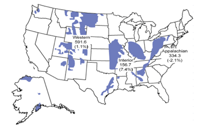 Fun fact: this distribution isn't all that different from a map of US coal deposits. Which is the point. Climate policy posed cross-cutting threats to workers and businesses across the country. These interests were represented by both sides of the ideological spectrum. 7/