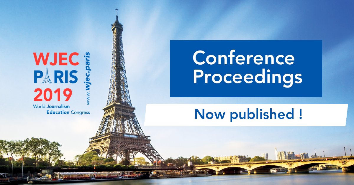 WJECParis's tweet image. [PUBLICATION]🔔Proceedings from the 5th World Journalism Education Congress #WJECParis are now available online. 
👉Here :  wjec.paris/conference-pro…