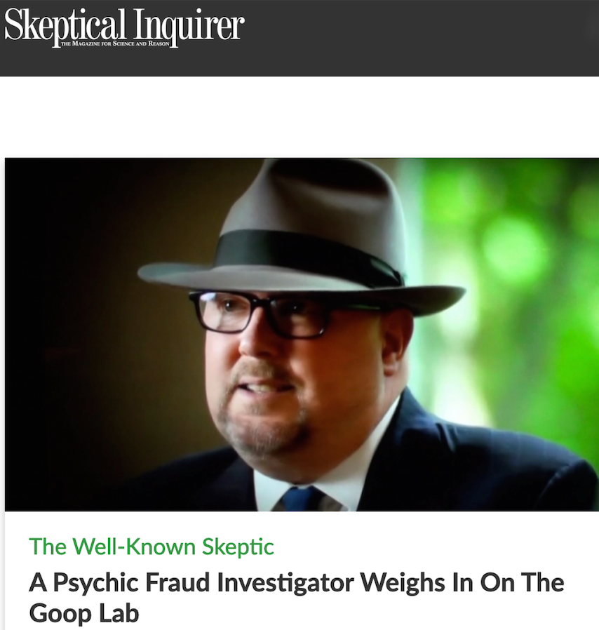 buncopi's tweet photo. I'm proud to appear in Skeptical Inquirer Magazine to discuss my concern about the flippant manner in which some members of the media promote self-proclaimed psychics and how such promotion could lead to increased victimization https://t.co/3zeU7xTQiG #SkeptInquirer #psychicfraud https://t.co/McSJue2O40