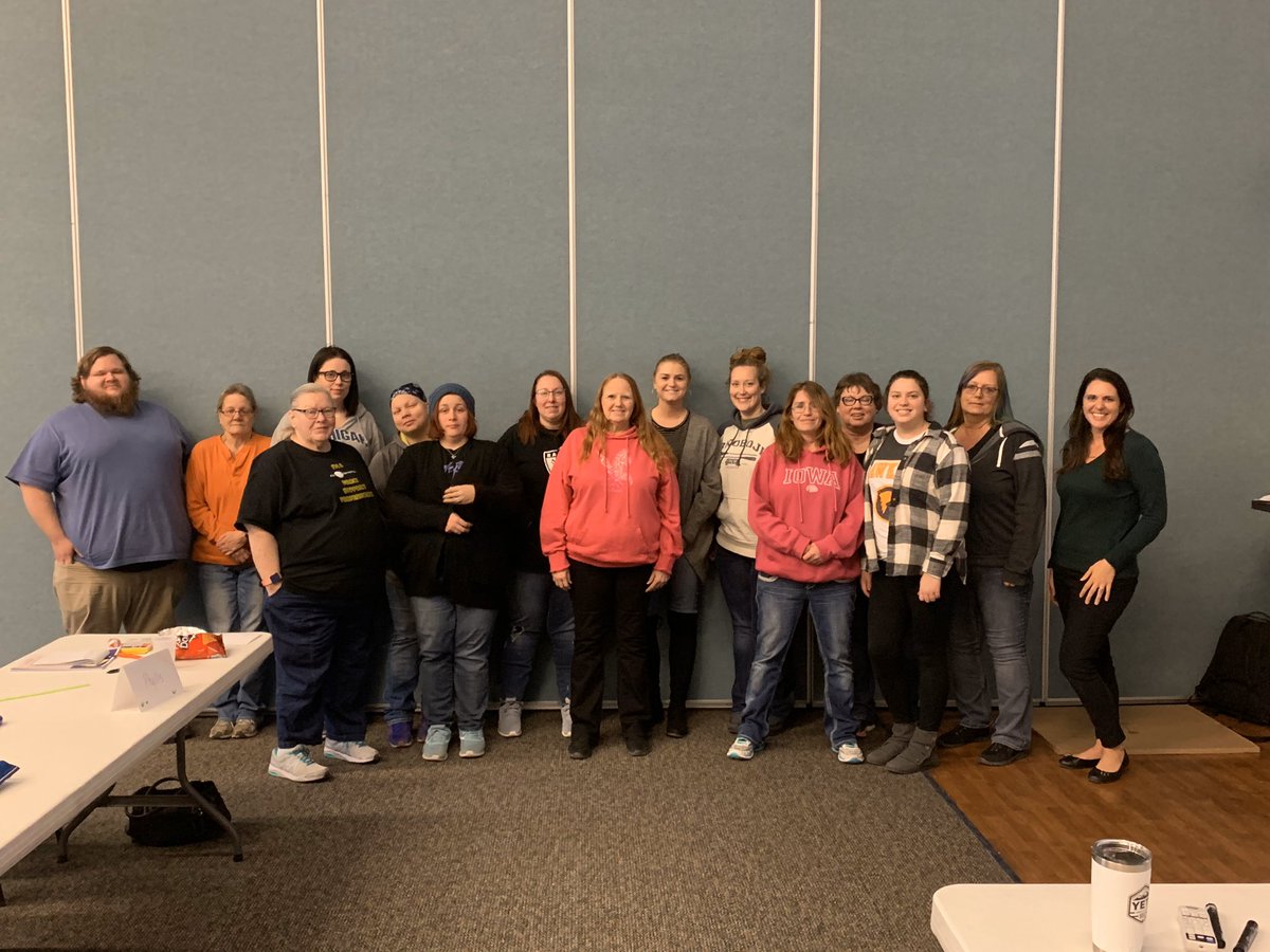 FullCircleNEIA's tweet photo. Congrats to the 14 staff who completed the Mental Health First Aid course yesterday!  Thank you to Trainer Jill Kluesner for helping us with our goal to have all staff certified in Mental Health First Aid. https://t.co/r73hEvB4hx