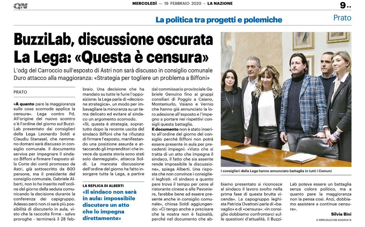 EvaBetti81's tweet image. Il PD pratese non può imbavagliare l&apos;opposizione. Noi siamo a fianco di questa importante realtà cittadina e la maggioranza deve prendersi le proprie responsabilità. #buzzilab #Lega