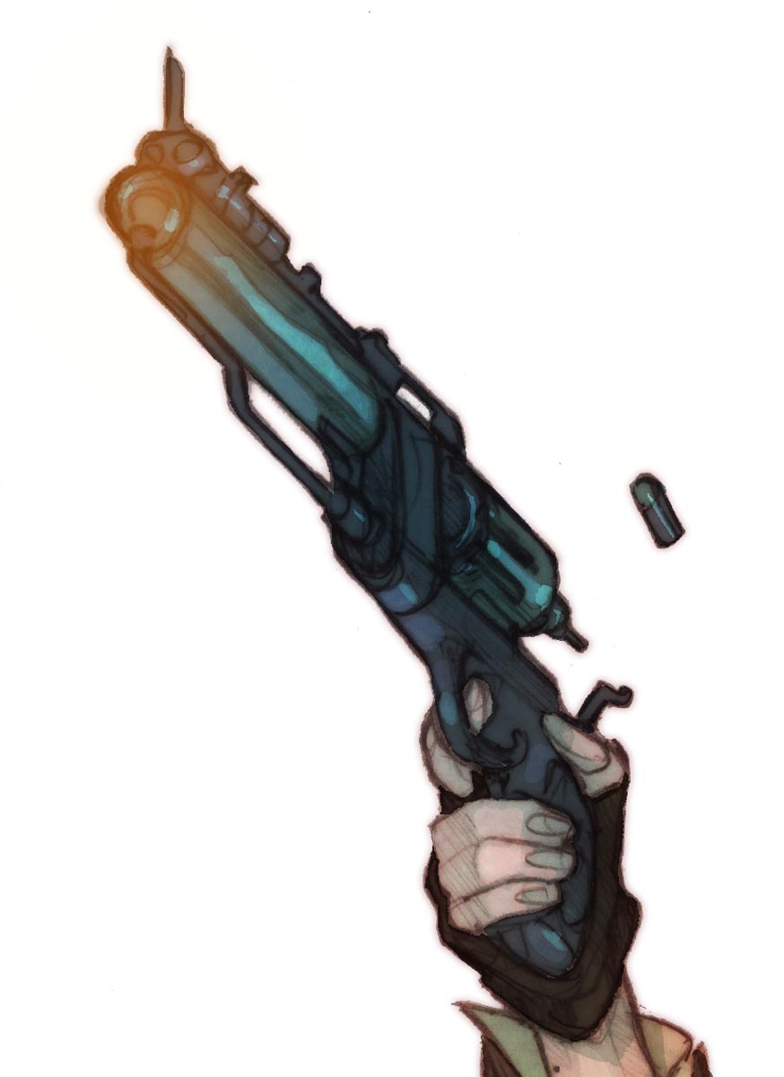 bencaldwellart's tweet photo. #jInnyhex’s skelegun was inspired by #mrdig’s wish-gun from #daredetectives https://t.co/duYZpruCE3