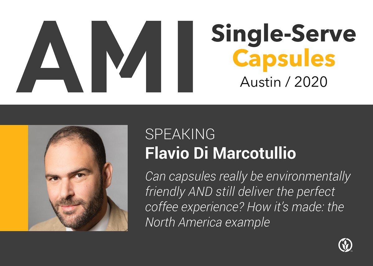 natureworks's tweet image. Flavio Di Marcotullio brings his #compostable #coffeecapsule expertise to the upcoming @Contact_AMI Single-Serve Capsules Conference on March 4th. #AMICapsulesUS #coffeeexperience ☕ Salut! natureworksllc.com/News-and-Events