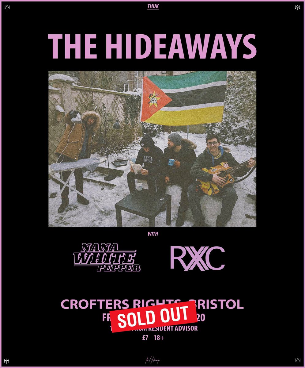 nanawhitepepper's tweet photo. Holy Hell, Friday's gig at @Crofters_Rights is a fucking sell out! Always a pleasure to nip down south and see our pals @thehideawayshq and @RXCuk. https://t.co/jE4B84ZY8a