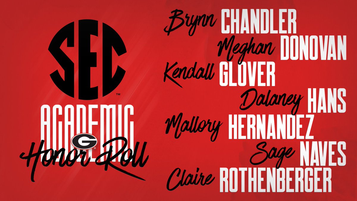 UGAVolleyball's tweet photo. STUDENT FIRST ☝️

Shoutout to our 7️⃣ STUDENT-athletes who earned a spot on the SEC Fall Academic Honor Roll!! 

#GROW | #GoDawgs https://t.co/aKL1e4lhNZ