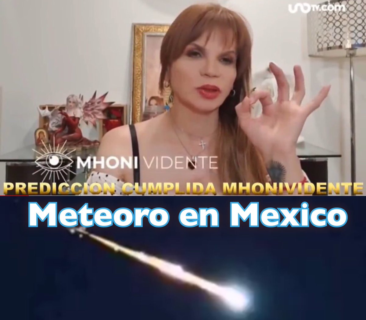 llanas_hilda's tweet photo. @mhonividente siempre tan 🔮
💣acertada predijo la caída de un #Meteorito #Mexico y así paso el día de ayer😱 #PrediccionCumplida ☑️Muchas felicidades amiguí👏👏 @ClubMhoniFan #MeteoroMexico https://t.co/ypeMaeOQbi