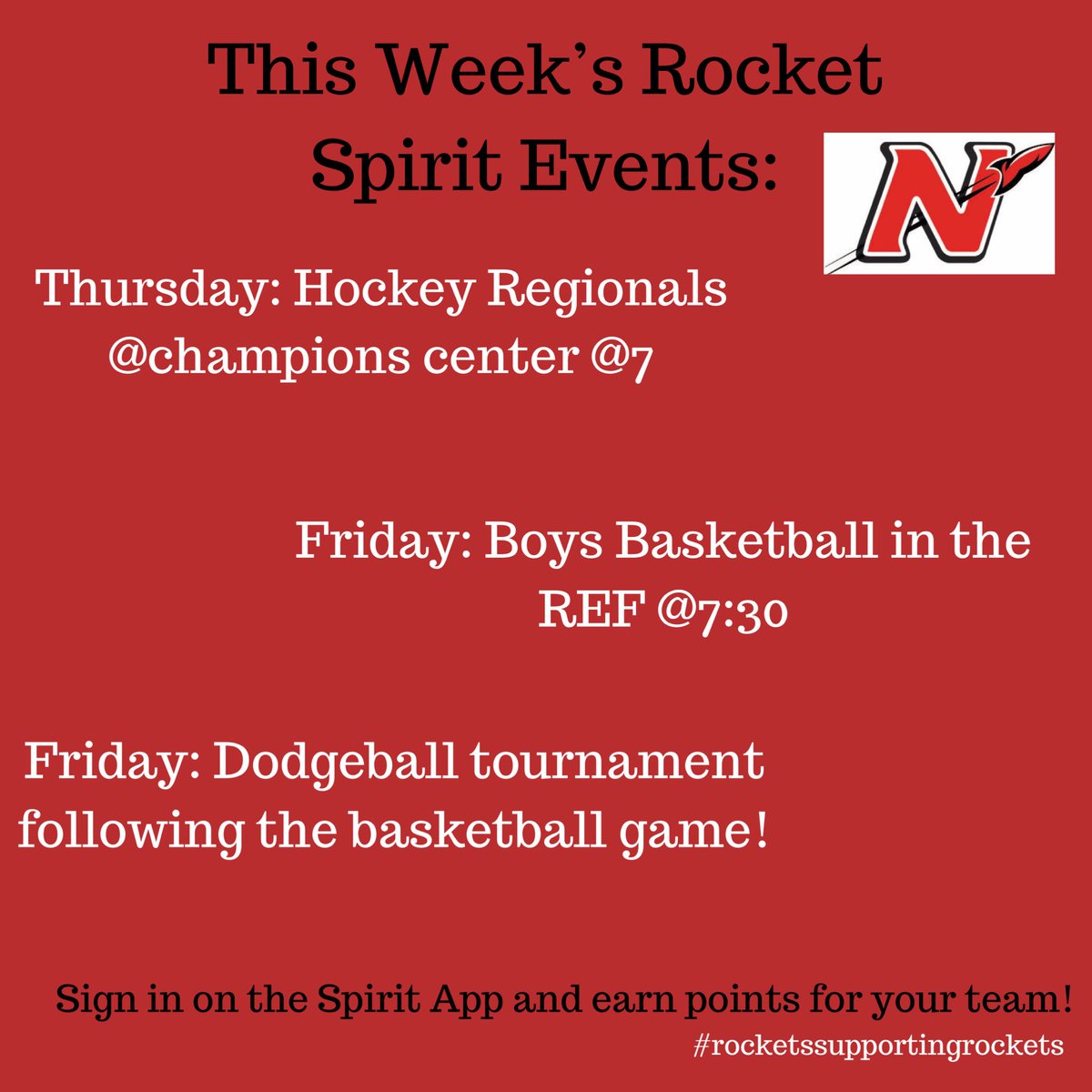 njsdsalt's tweet photo. It’s a busy week! Go out and support our teams and play some dodgeball! #rocketssupportingrockets https://t.co/wjBzqj2W2r