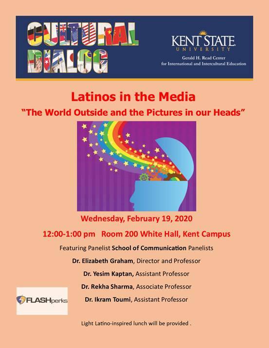 KentStateCIIE's tweet photo. Don't forget about our lunch date today at Read Room, White Hall! We will be talking about "Latinos in the Media: The World Outside and the Pictures in our Heads".😉🥨🍎🍩 https://t.co/kLlSnd7ZhZ