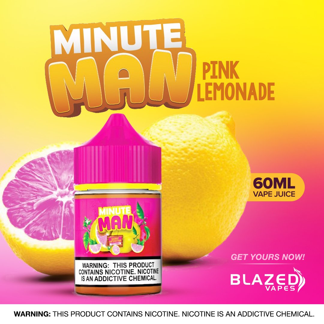 BlazedVapes's tweet photo. Treat yourself to freshly squeezed lemons with the delightful aroma of lemonade. It's a great flavor to kick back and relax with. Don't miss this flavor! Pink Lemonade by Minute Man. 

Get yours NOW at 👉
https://t.co/DAjmEs2j69 https://t.co/tOtpcGNXCd