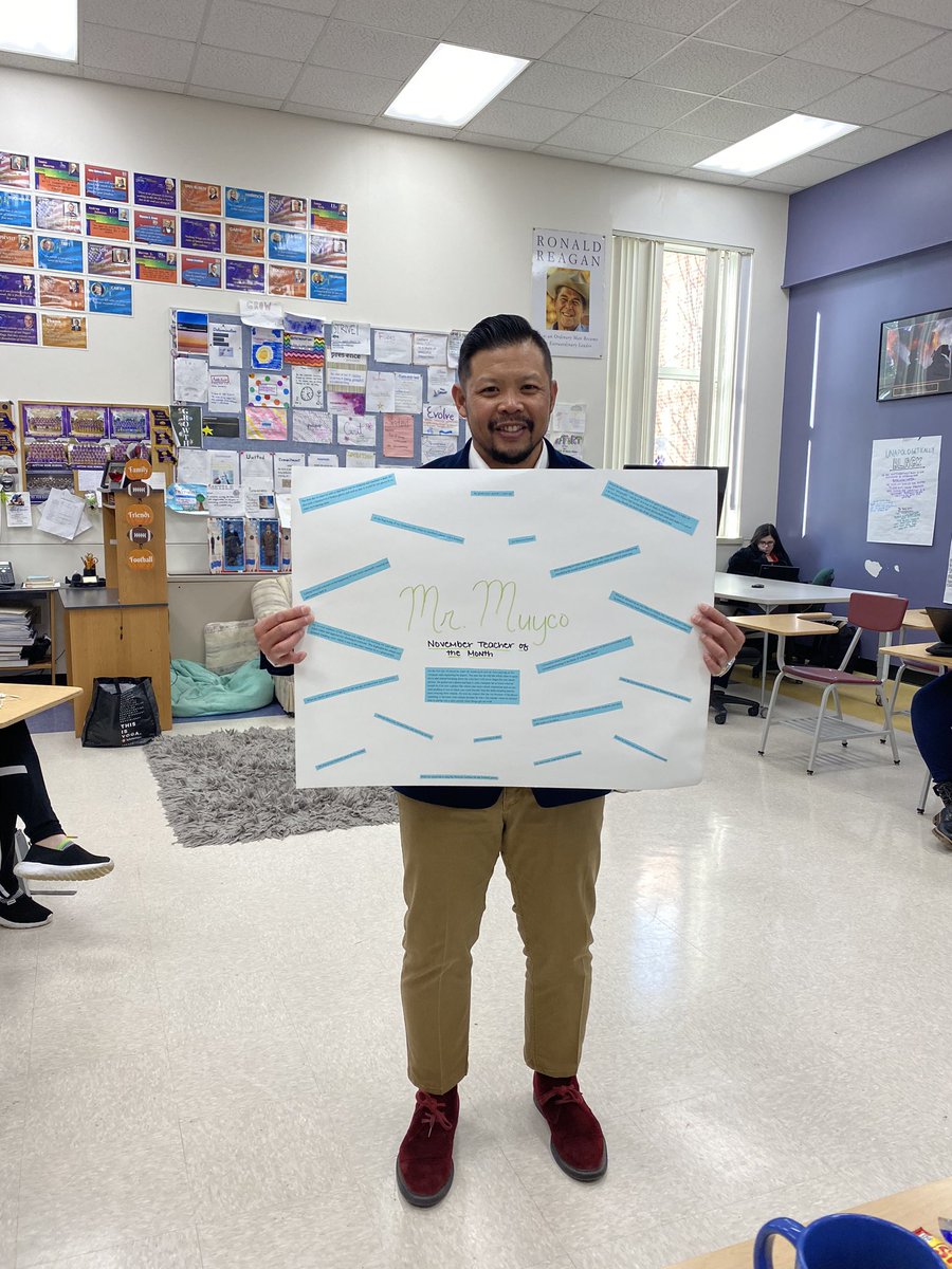 taylor_friend13's tweet photo. Want to congratulate these three teachers for being the teacher of the months!  Everyone thanks you for what you do in the school! https://t.co/0nvXEWXRqR