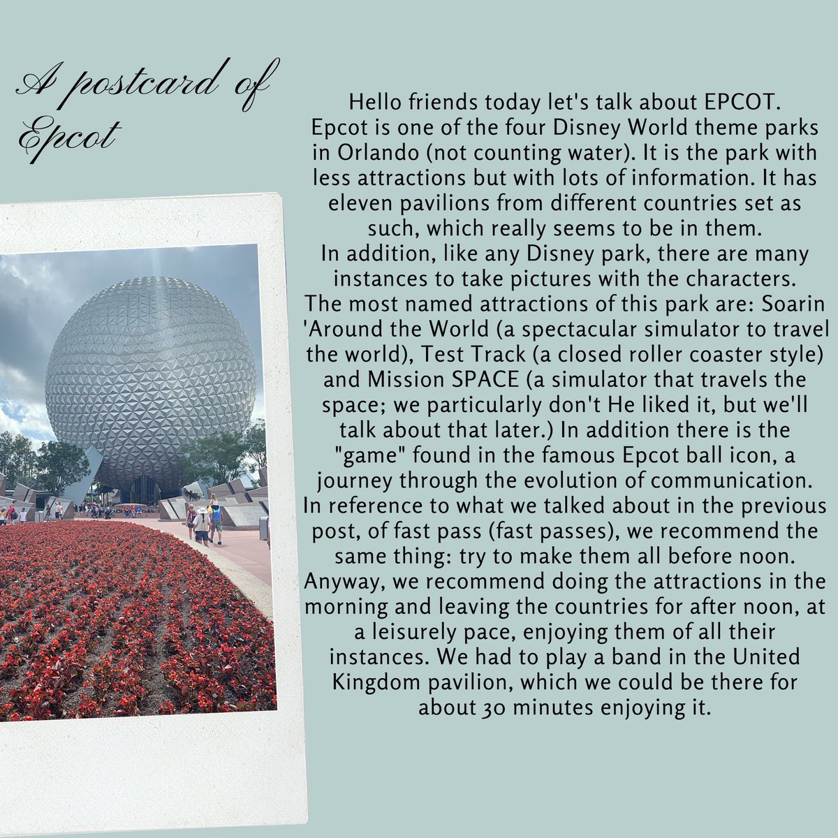 HuellaItineran1's tweet photo. #Destino #USA #EEUU #WaltDisneyWorld #Disney #Epcot #beautifuldestinations #travel #travelphotography #travelgram #Atractions https://t.co/RhXI6MQfId