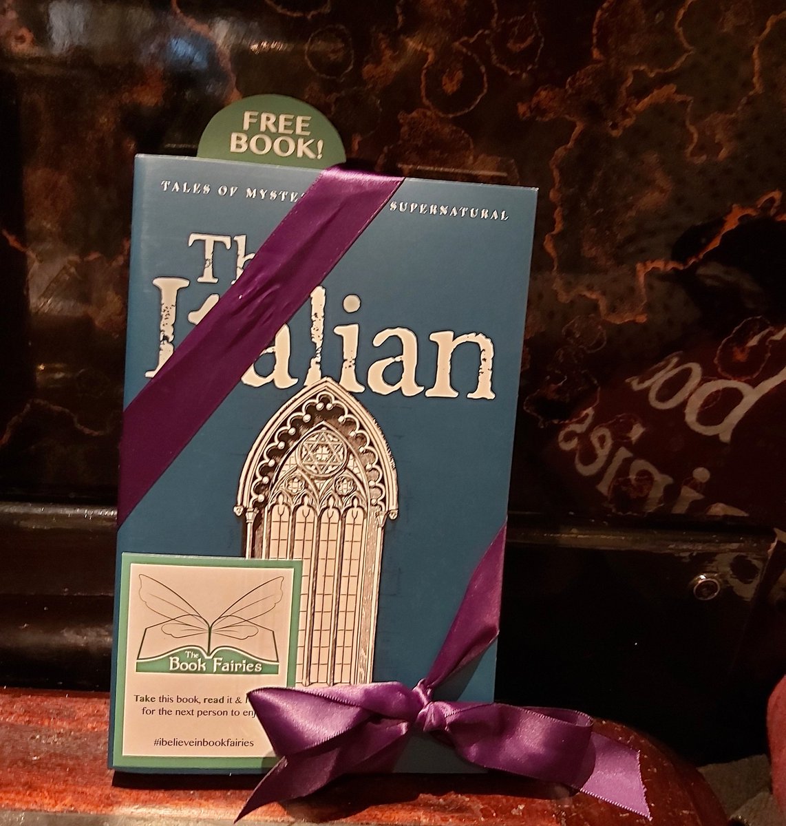 bookfairiesayrs's tweet photo. We are out enjoying a delicious meal in DiMaggios in Glasgow and what a perfect place to leave a copy of The Italian by Ann Radcliffe kindly donated by @wordsworth_editions.
#ibelieveinbookfairies #bookfairiesscotland #lovereading #ayrshire #glasgow #dimaggios #wordswortheditions https://t.co/rzt7xJOJPz