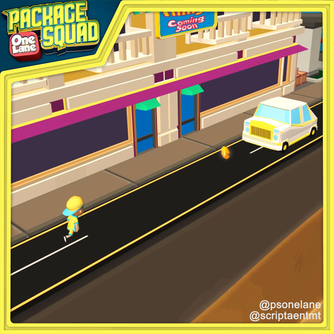psonelane's tweet image. Jump over the incoming traffic in Package Squad: One Lane, available on Google Play (play.google.com/store/apps/det…)

#scriptaentmt #PAckageSquadonelane #packagesquad #indiegame #indiedev #arcade #classic #isometric #madewithuniy #google #maya