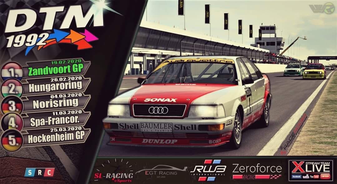 XStreamTeamLiv1's tweet photo. Heute Abend um 20:45 Live auf https://t.co/mGoo3OdorH back to the 90s #twitch #simracingcenter #live #stream #simracing #esports #dtm #motorsport #virtualracing #xreloadedesports #raceroom https://t.co/xBIeBZpzbu