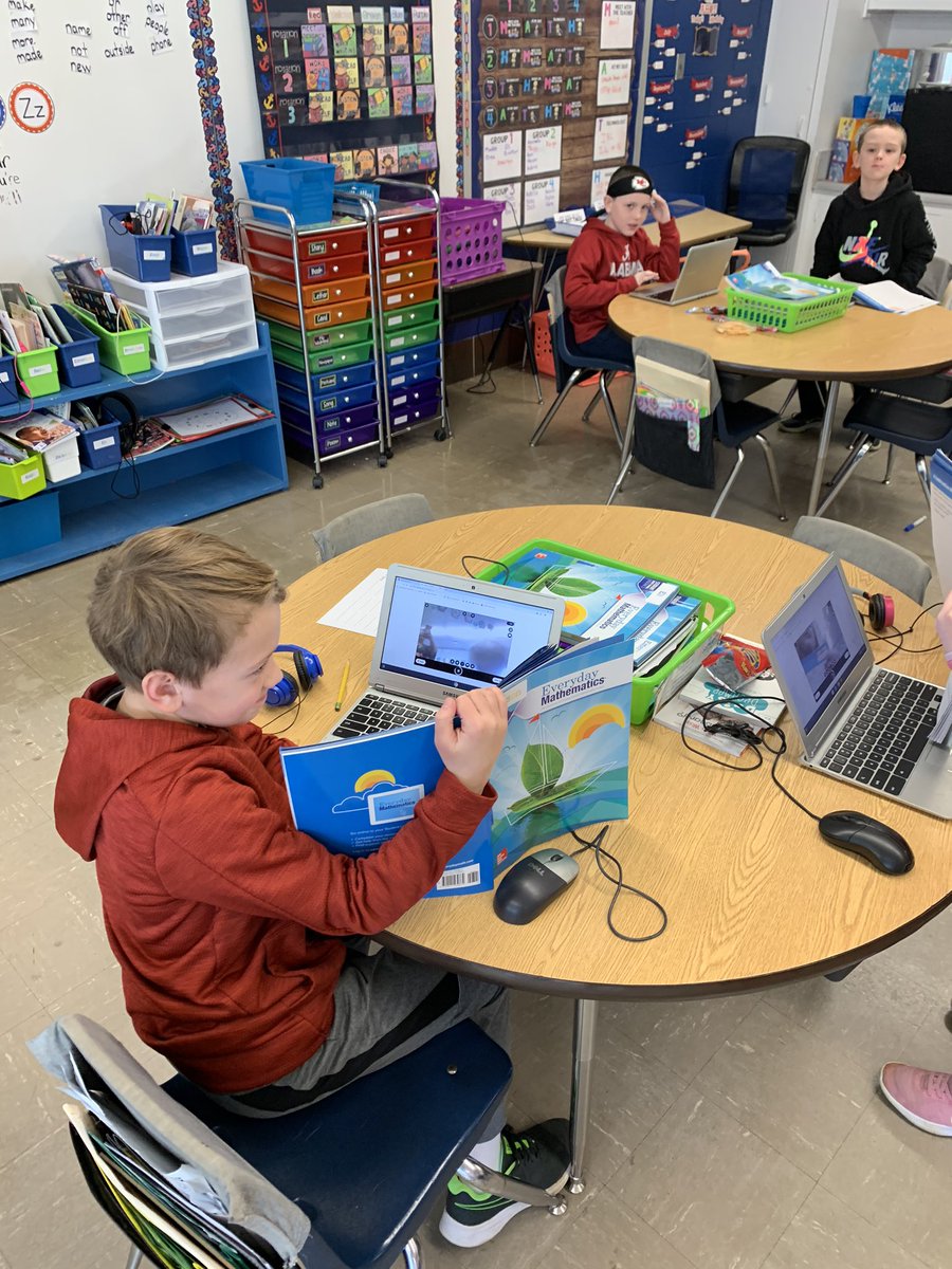 Using @Flipgrid to explain how we solved a math journal problem today!  Love this because it gets kiddos thinking about the “how and why” instead of just finding the answer. :)