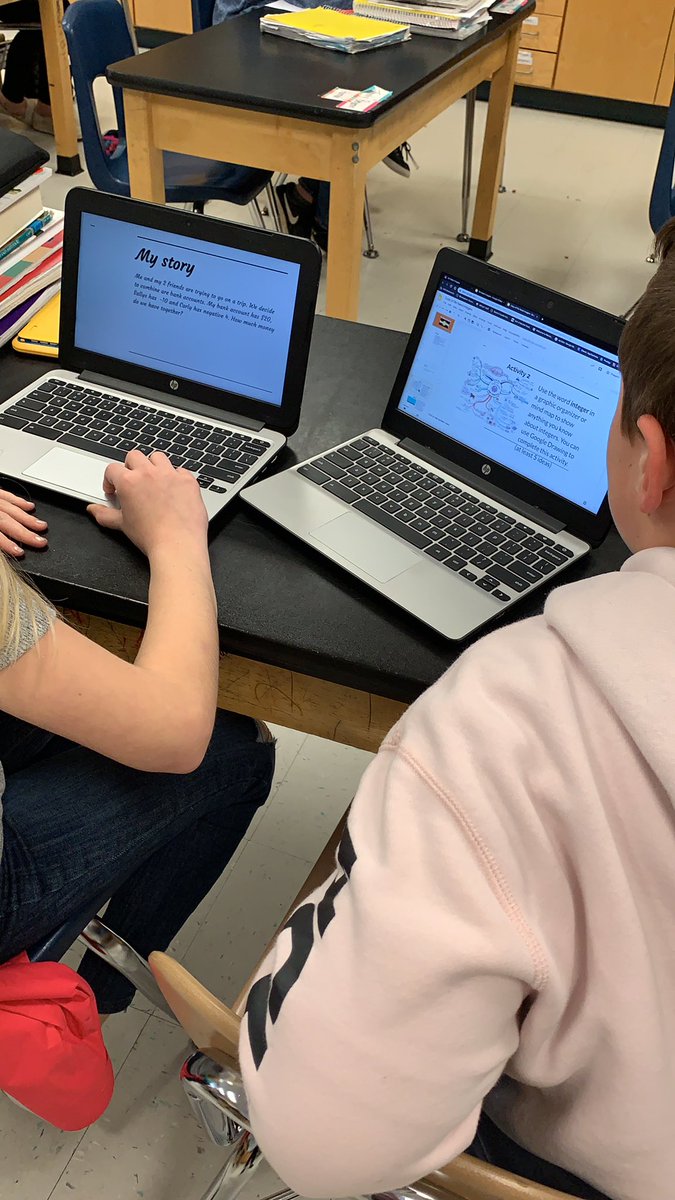 teacherBmr's tweet photo. My kids are using Google Slides along with a digital Choice board to show their understanding of integers #gcsk12 #gcspln https://t.co/YMR62YRbwC