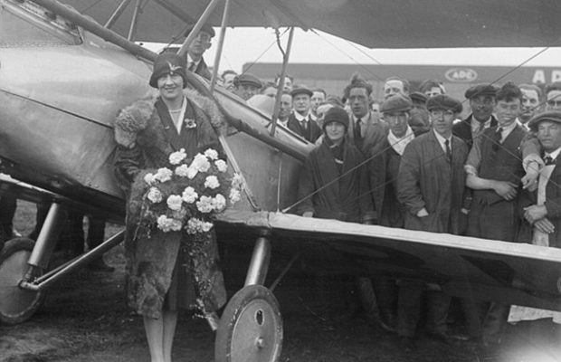 Lady Heath. 1896-1939. Sophie M Peirce-Evans born in Co Limerick. WW1 drove ambulances on front line! 1st woman to fly loop the loop & parachute jump from a plane! Solo flight from S Africa to London! Set world records in high jump & javelin; fought for women to be in Olympics!