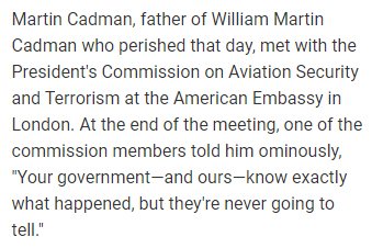 An interview with Martin Cadman was made public for the first time at a screening at the British House of Commons in November 1994 of The Maltese Double Cross—Lockerbie where he ominously said  45/