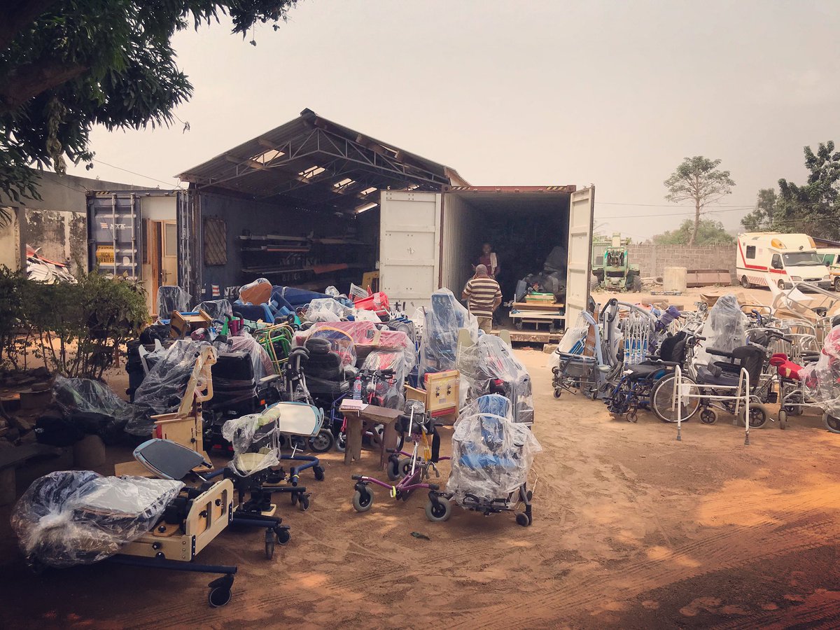 KekeliInc's tweet photo. Today @kekelighana we are sorting though #walkers, #cornerseats #wheelchairs, #standingframes all from #PhysioNet #UK. We will be sending these devices to the our resource centre. #ghana #Volta #HO https://t.co/VQLJGmTzh6