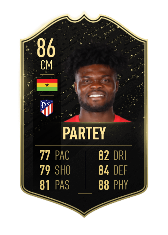 SportsJOEdotie's tweet photo. Thomas Partey did his part to keep Liverpool scoreless in the #UCL last night:

 ✅13 out of 19 duels won 💪
 ✅100% aerial battles won 🚀
 ✅Man of the match 🏆
No surprise that the midfielder makes this week's #FUT20 🔥🔥

With @easportsfifa #TOTW #sportideas #sp https://t.co/lHPfC4lPMt