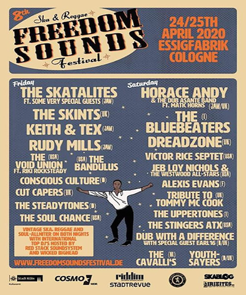 fari_reggae's tweet photo. 🎶 UPDATE: Ska &amp; Reggae Freedom Sounds Festival - April 24 &amp; 25, 2020 - Cologne 🎶 Headliners: The Skatalites, Horace Andy, The Skints and more...  
.
.
.
#skatalites #horaceandy #freedomsounds #cologne #germany #theskints   #linkinbio #reggae #realreggae #reggaefari  #ska https://t.co/UsiBGX0N7b