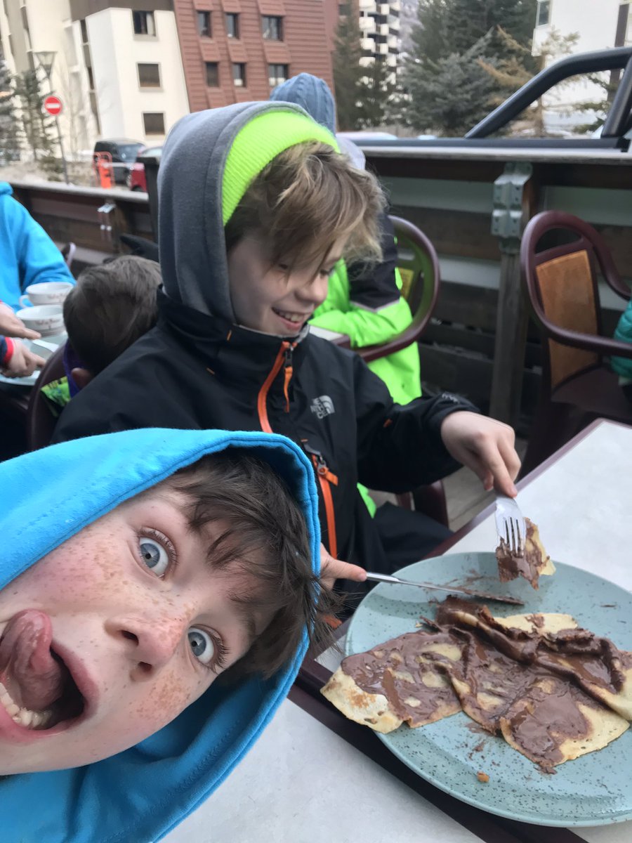 Day 5: Apres Ski at the Crepery...just waiting for the sugar to kick in!