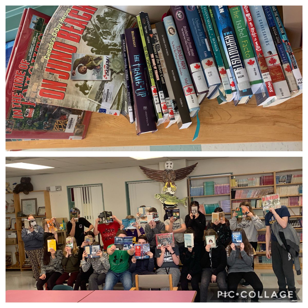 FawthropKathi's tweet photo. For #IReadCanadianDay I finished From the Ashes, which I started on Sunday. 22 of my Grade6 Ss selected chapter or non-fiction books from our school library, then we also read to our Kindergarten buddies. #glcps #kpdsb https://t.co/FDsKaTpP0S
