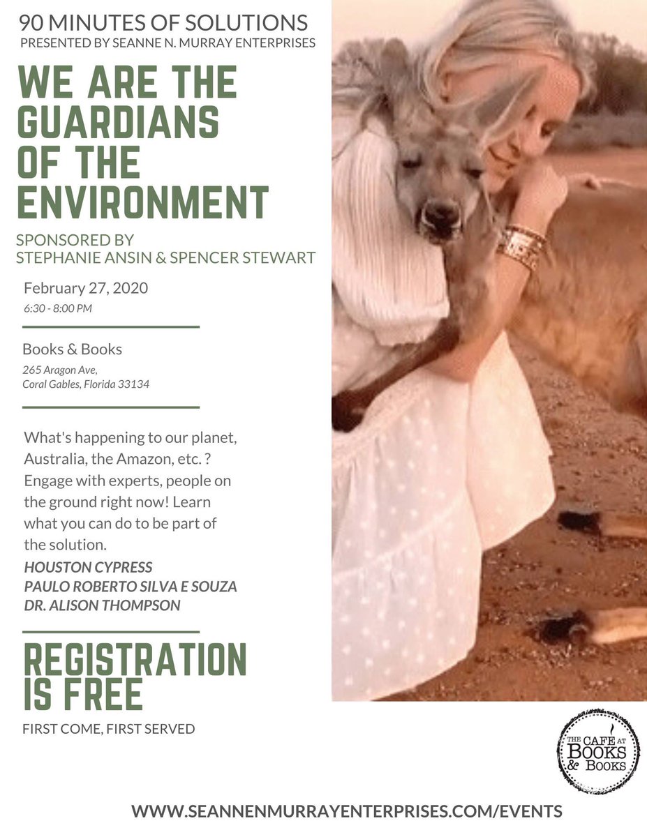 Learn more about the challenges facing our environment and how you can be a part of the solution. Register for free for our conversation on February 27th: bit.ly/2HFMde8 🌱🌎 @seannenmurray <a href="/stephanieansin/">Stephanie Ansin</a>