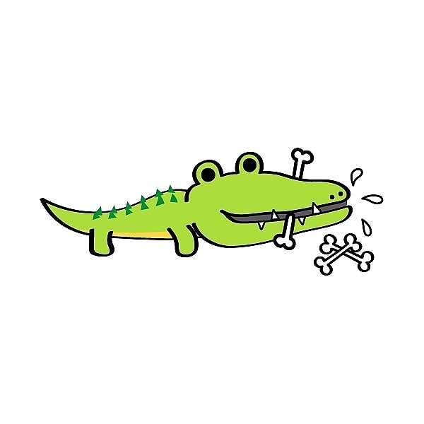 Kobedf キャラクターコンテンツ制作代行 ワニ アリゲーター クロコダイル Food Yummy 肉 美味しい Alligator Crocodile Wani Animal 動物 イラスト ラクガキ お絵かき Line Stamp Sticker ライン スタンプ 絵文字 着せかえ Emoji