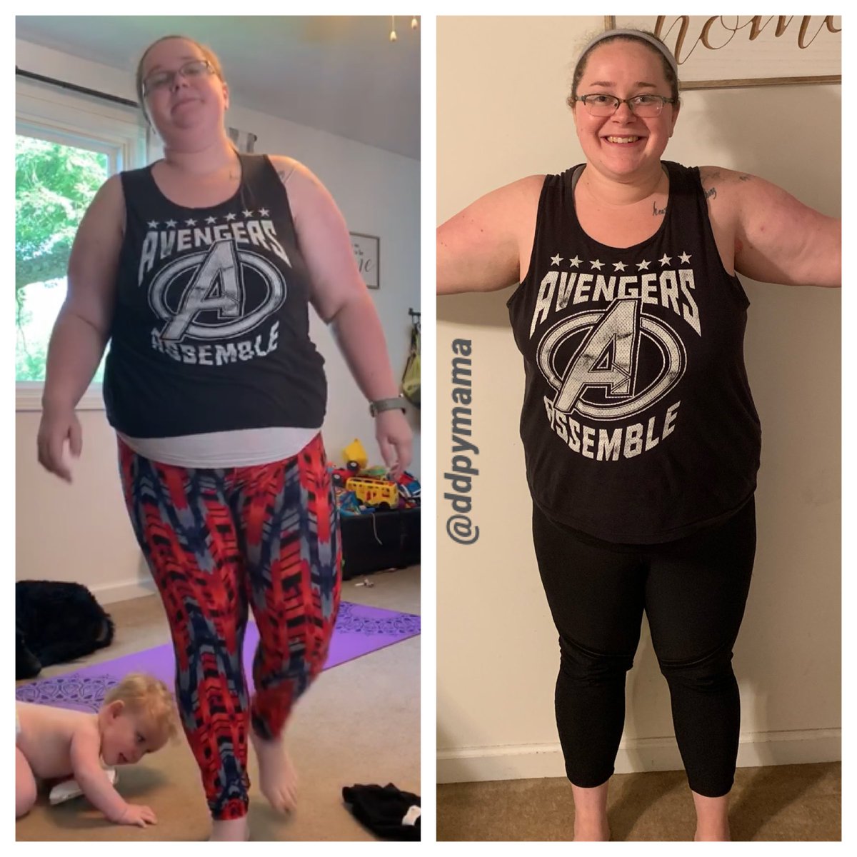 ddpymama's tweet photo. I’ve been on my weightloss journey for a year with DDP Yoga &amp; now WW!  I’ve focused on changing my mindset &amp; owning my life, while being the best mom I can. #weightloss #weightlossjourney #fitnessjourney #ddpy #ddpyworks #fitnessmotivation #transformation https://t.co/O7nNFqIoqV