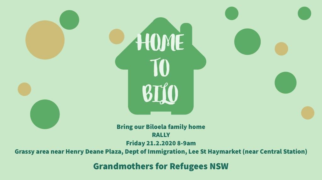 @GrandmothersNSW (@grandmothersnsw) on Twitter photo Have a voice, speak up, join Grandmothers, mums and RAC Friday 8am #HometoBilo <a href="/HometoBilo/">HometoBilo</a> <a href="/Mums4Refugees/">Mums4Refugees</a> <a href="/RefugeeAction/">Refugee Action</a> <a href="/OzRefugeeCounc/">Refugee Council of Australia</a> Have a voice, speak up, join Grandmothers, mums and RAC Friday 8am #HometoBilo <a href="/HometoBilo/">HometoBilo</a> <a href="/Mums4Refugees/">Mums4Refugees</a> <a href="/RefugeeAction/">Refugee Action</a> <a href="/OzRefugeeCounc/">Refugee Council of Australia</a>