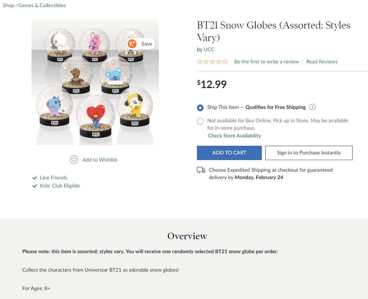 Bts Merch Restocks On Twitter Barnes And Noble Bt21 Update 2 Of 2 Snow Globe Random 1299 Https Tco R73qmalumu All Bn Bt21 Https Tco Fwjd3uxvra Bts Bts Twt Https Tco Fidkcnakkz