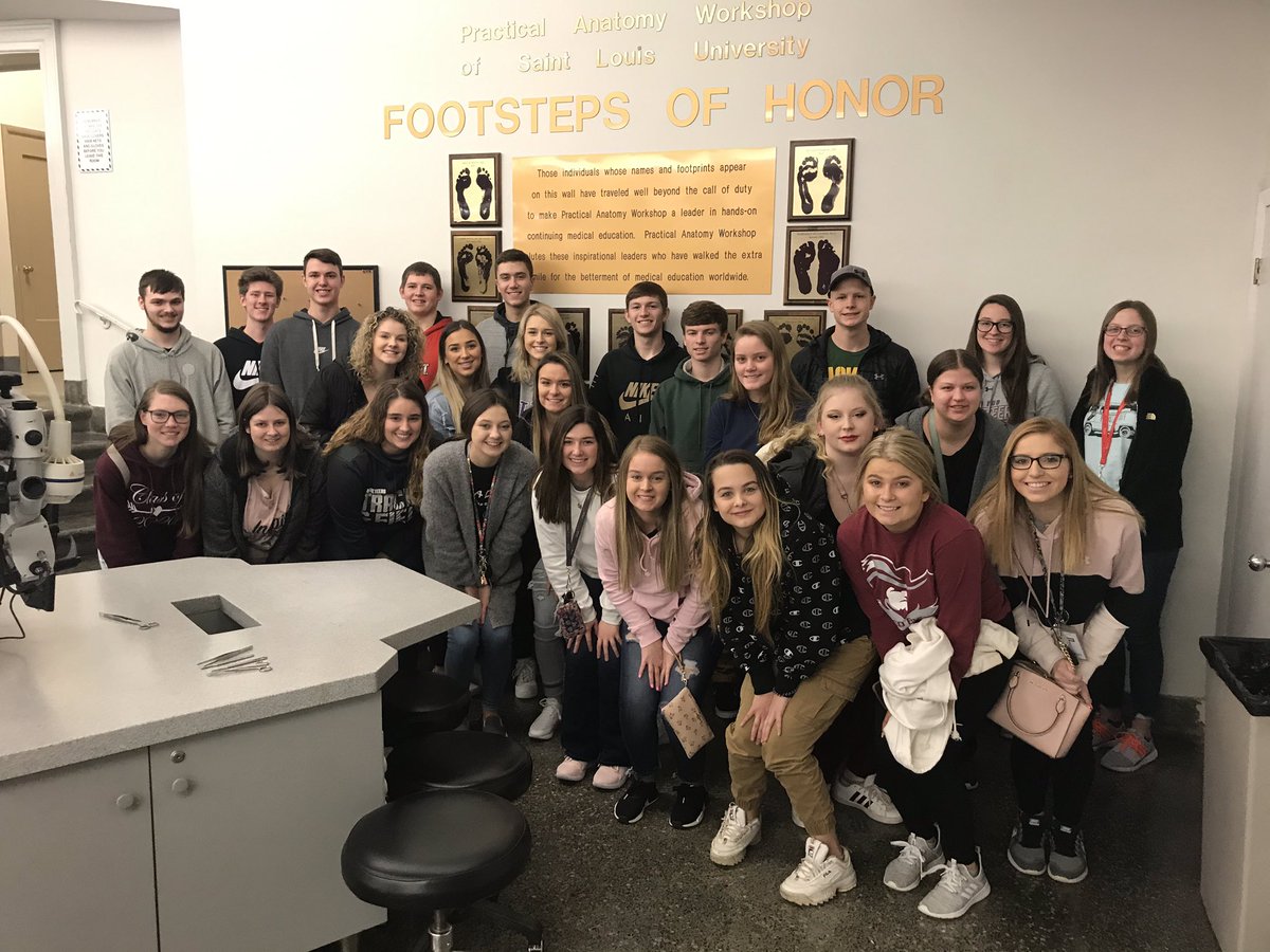 RBHS A &amp; P classes getting to directly apply their knowledge of the CNS at SLU AIMS program today. Heard from a SLU neuroscientist and then dissected sheep’s brain. Great day! #redbud132