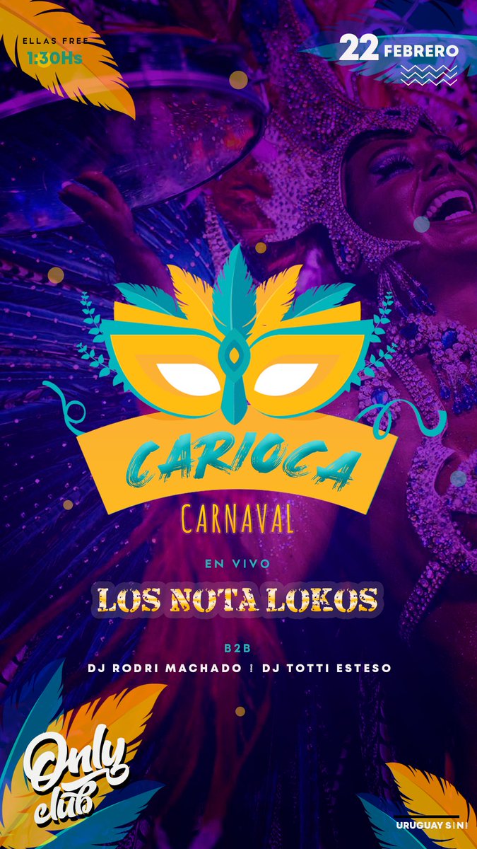 OnlyClub3's tweet photo. >SAB 22< 
Bailamos carioca en el club para festejar carnaval y te esperamos con una gran recepción tropical 🏝🍹
Y después... 

*Wisky, ron, tequila y a su ex olvido*🔥 
↘️NO TA LO KOS↖️

Show en vivo en el clubcito para detonar la noche 🤯

#RodriMachado B2B #TotiEsteso 

#Only https://t.co/eA14P6eEpk