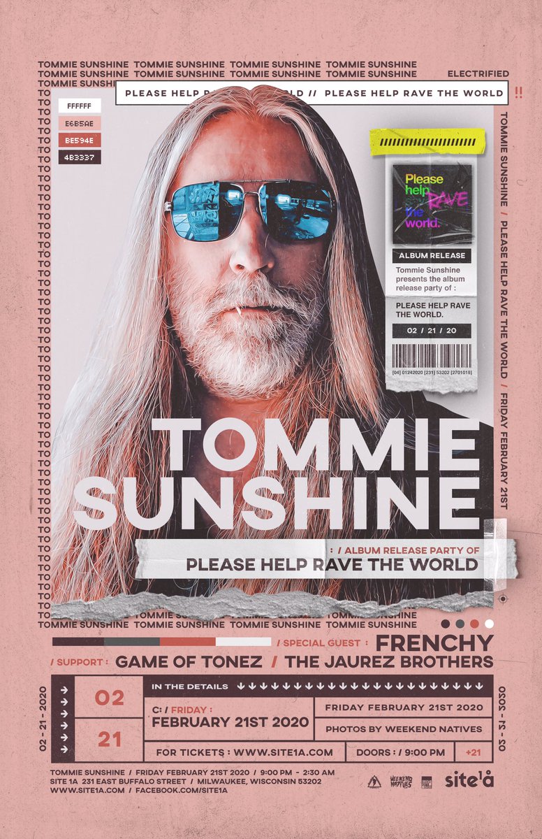 tommiesunshine's tweet photo. VERY excited to kick off my album tour on Friday night at the legendary @Site1A‼️ makes sense bc all my Rave roots are in the Midwest. everyone who comes site1athrough gets a DL card to peep #PleaseHelpRaveTheWorld before anyone else does‼️ https://t.co/uCRN11z6mG