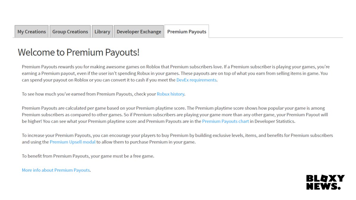 Bloxy News On Twitter Introducing Premium Payouts You - robux rewards game